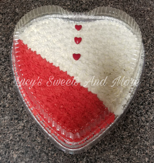 Heart-shaped cake